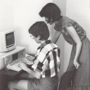 A tutor helps a writer in the 1980s